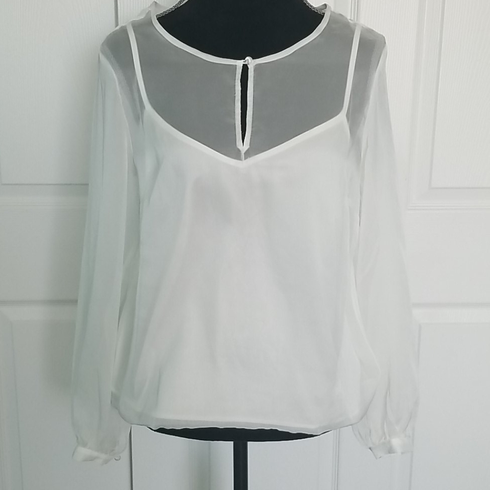 Gorgeous white shear blouse